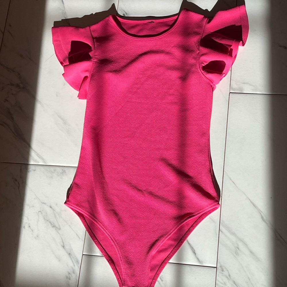 Pink Ruffled Bodysuit - Picture 3 of 6